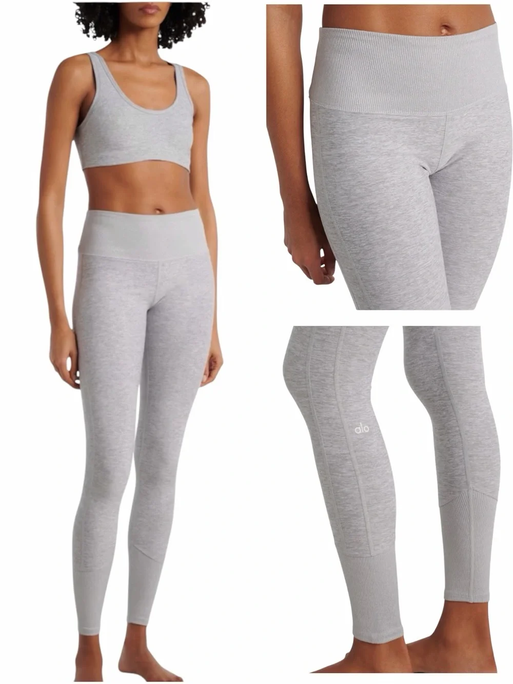 Alo Yoga | High-Waist Soft Lounge Legging in Athletic Heather Gray Size S